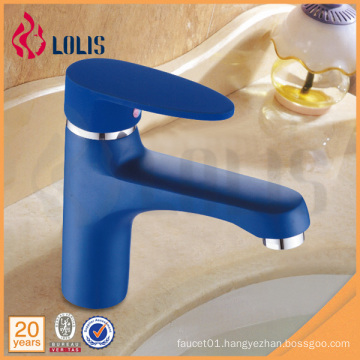China supplier unique blue single handle bathroom sink faucets